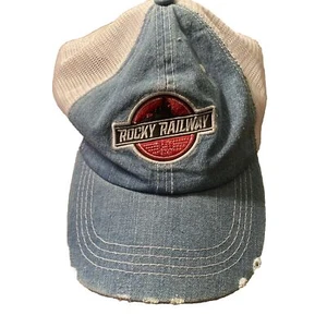 Baseballmütze Rocky Railway gestresst blau und weiß weich und bequem - Bild 1 von 5