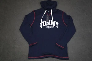 NUEVO Tommy Hilfiger Sudadera con Capucha Adulto Medio Azul Suéter Pullover Exterior Para Hombre - Imagen 1 de 11