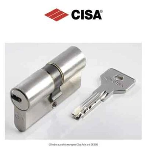 CISA 0E300-20-0-12 Cilindro Europeo ASIX L90=30-60 Ottone Nichelato Satinato - Imagen 1 de 3