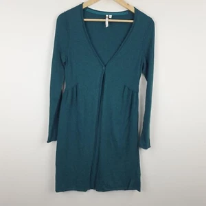 White Stuff Cardigan Womens UK 8 Green Long Cashmere Lambswool Blend Knit - Picture 1 of 12