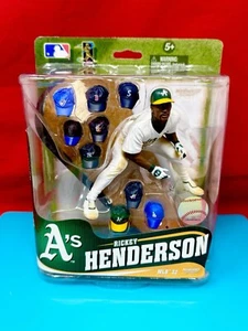 Rickey Henderson MLB Sports Picks Series 32 Action Figure Multiple Hats New 2014 - Picture 1 of 11