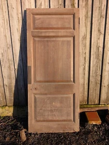 A RECLAIMED GEORGIAN HARDWOOD DOOR EXTERNAL / INTERNAL W860mm H 2035mm DB0307 - Picture 1 of 20