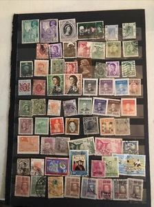 Collection Of Foreign On Cards Southwest Asia Mostly Japan Mint Used - Picture 1 of 10