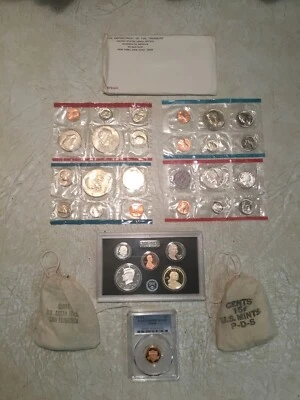 Shield LINCOLN CENT PCGS PF 69 RD DCAM SILVER  2013 1972 1976 MINT BAG 67 COINS - Image 1 of 4