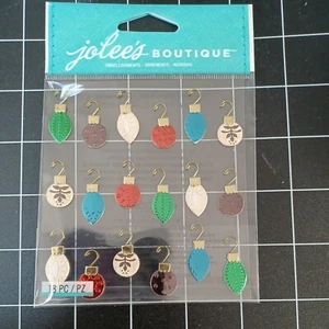 PEGATINAS Luces de Navidad Nieve Mini Adornos Árbol Metal Casa de Muñecas En relieve - Imagen 1 de 2