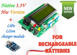 Geiger counter dosimeter 3.3V kit /w bat. charger Arduino IDE compat.  assembled