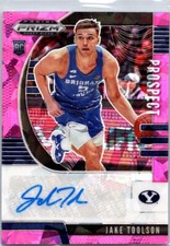 2020 Panini Prizm Draft Picks Collegiate #PA-JT Jake Toolson BYU Cougars   Auto