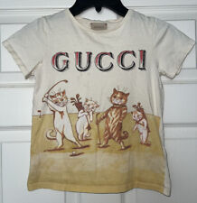 GUCCI Kids' Cats Playing Golf Unisex T-shirt. Sold Out! Size 8 READ!!