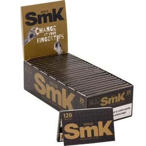 Lot de 25 livrets papiers à rouler double Doppie dorés Cartine SMK - Photo 1 sur 4
