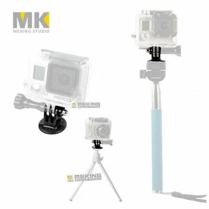 Supporto staffa adattatore GoPro HD Hero 1 2 3 3+ 4 5 per treppiede auto monopiede - Foto 1 di 4
