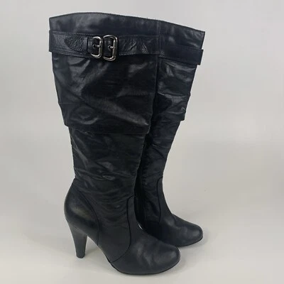 Bota de cuero hasta la rodilla Aldo, negra, talla 10 (41) Foto 1 de 4