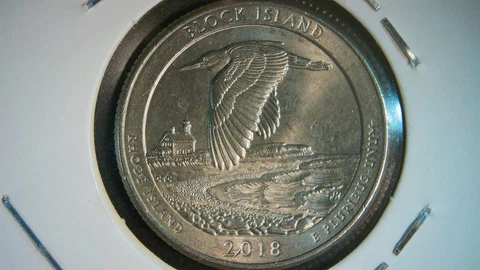 2018P BLOCK ISLAND DIE CHIP MINT ERROR/VARIETY 25C Cover