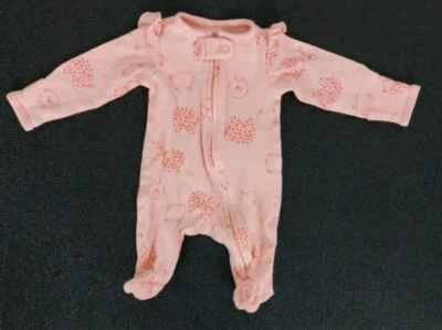 Just One You Made By Carter's Long Sleeve Sheep Print Girl Footed Pajama Newborn - Image 1 of 2