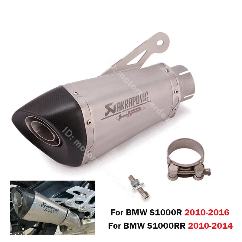 Tubo silenciador carbono 60 mm deslizable para BMW S1000RR S1000R 2010-2016 puntas de escape Foto 1 de 4