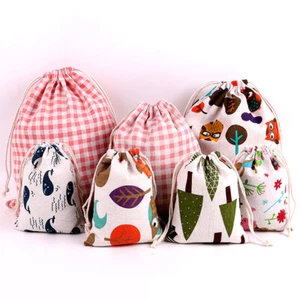 Christmas Gift Bags Drawstring Wrap Present Party Treat Bags Cloth Storage Pouch - Picture 1 of 25