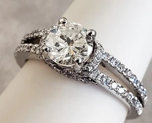 Estate 1.22CT Natural Diamond Engagement ring 14K S-5 - Picture 1 of 16