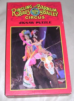 NEW 1980 Barnum Bailey Ringling Bros Circus Elephant Walk 200 Piece Puzzle Parad - Image 1 of 4