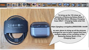 Samsung Galaxy Buds 3 Pro SM-R630 Silver Wireless Charging Case ONLY + Cable (4) - Picture 1 of 24