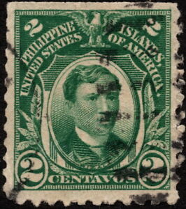 Philippines - 1917 - 2 Cents Dark Green Jose Rizal Definitive Issue # 290a F-VF
