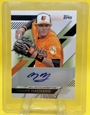 2014 Topps Mini Auto Manny Machado #MA-MM Padres Orioles AUTOGRAPH - Image 1 of 2