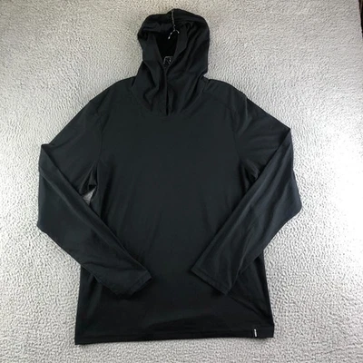 PrAna Sudadera con Capucha Pullover Camisa Para Hombres Grande Negra Atletismo Algodón Orgánico Leer* Foto 1 de 4