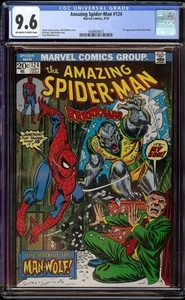 Amazing Spider-Man # 124 CGC 9.6 OW/W (Marvel, 1973) 1st appearance Man-Wolf - Picture 1 of 1