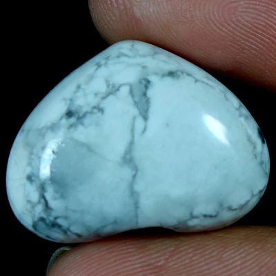 Piedras preciosas sueltas cabujón corazón howlita 100 % natural 33,05 quilates 18 x 24 x 08 mm Foto 1 de 3