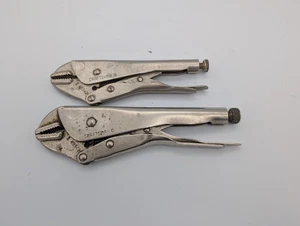Craftsman Locking Pliers Lot Of 2 Vise Grip USA 45342 45341 - Picture 1 of 3
