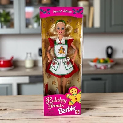Muñeca Barbie Holiday Treats 1997 edición especial pan de jengibre hornear Mattel Blobde Foto 1 de 4