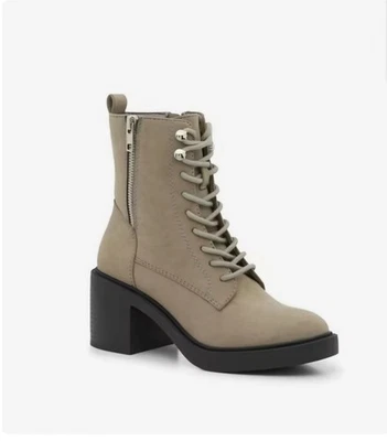 Mia Gordy Combat Boots 尺码 8M 灰褐色 灰色 — 第 1/4 张图片