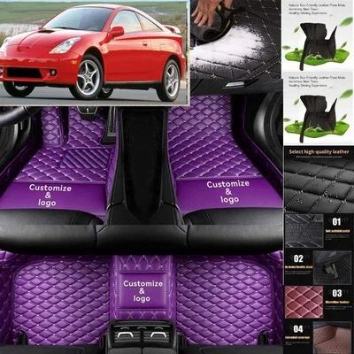 For Toyota Celica Car Floor Mats Custom Luxury Waterproof Auto Liners Carpets - Imagem 1 de 4