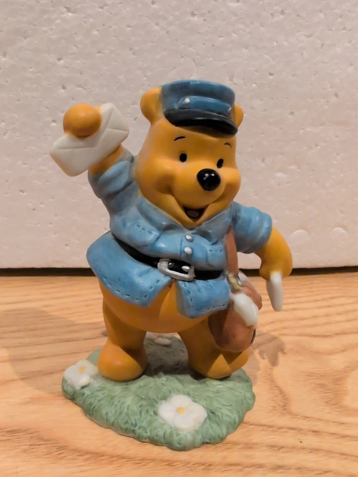 Disney Winnie the Pooh Rare Mailman Postal Worker Ceramic Porcelain Figurine - Image 1 of 4