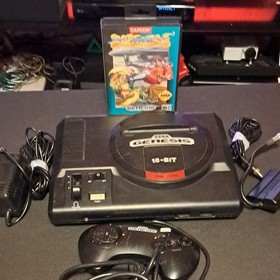 SEGA Genesis 16-Bit Console Black with Controller & Street Fighter II Game