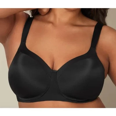 Playtex Secrets Balconette Full-Figure Wireless Bra 44DD Black - Image 1 of 4