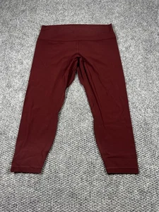 Lululemon Pants Womens 16 Red Align High Rise Crop Yoga Leggings Athletic Gym - Picture 1 of 7
