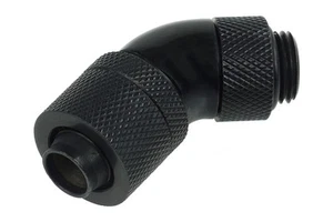 10x Alphacool HF 13/10 Anschraubtülle 45° drehbar G1/4 - Deep Black - Bild 1 von 5
