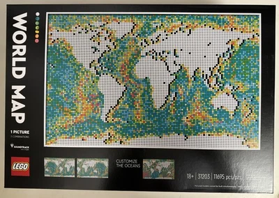 LEGO Art: World Map (31203) Retired New in Sealed Box (NIB/NISB) - Image 1 of 4