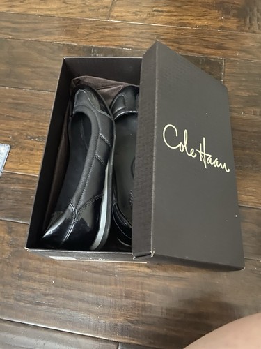 NIKE Ballet donna Cole Haan Air Anna in vernice nera taglia 7 5