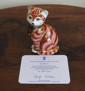ROYAL CROWN DERBY CHESHIRE CAT PAPERWEIGHT - Picture 1 of 14