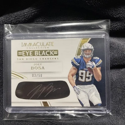 🔥2016 Panini Joey Bosa RC Immaculate Collections Eye Black Auto /50 SP #JB - Image 1 of 2