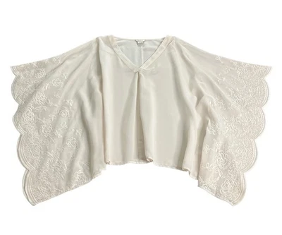 Туника пончо Ariat Top женская размер XL Clara вышитая с цветочным рисунком прозрачная вестерн богемное шик - Изображение 1 из 4