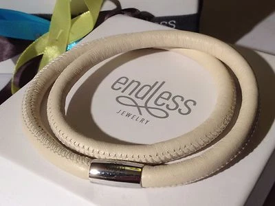 Endloser Schmuck 42 cm Akt Armband Doppelstrang Silber Verschluss UVP £50 - Bild 1 von 4