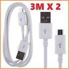1m 3m 1-10 Pcs Micro Usb Charging Data Cable For Samsung Galaxy S7 S6 S5 (white)