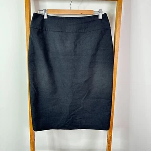 Cue Skirt Womens 10 Dark Grey Mid Rise Knee Length Pencil - Picture 1 of 10