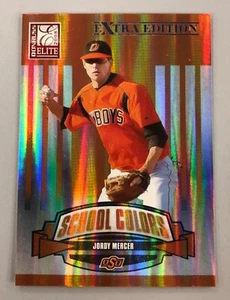 Jordy Mercer 2010 Donruss Elite Extra Edition OSU Cowboys School Colors #ed/1500 - Picture 1 of 3