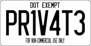 Lawful Traveler Private On White Photo License Plate - Picture 1 of 1