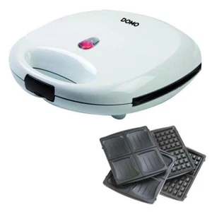 XL Sandwich-Maker Waffeleisen backt 4 Sandwich WaffelnToast 2in1 Grill Weiß NEU - Bild 1 von 7