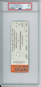 2011 Cincinnati Bengals TICKET A.J. Green & Andy Dalton NFL Debuts PSA 7 Browns - Picture 1 of 5