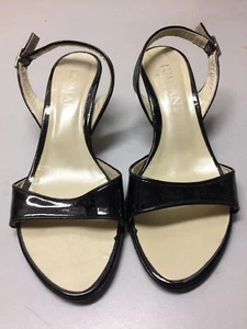 Lumiani Black Leather Heels Made In Italy 38 us size 7.5 A092 - Picture 1 of 5