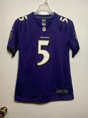 Camiseta deportiva Ravens Baltimore NFL Joe Flacco #5 Nike On Field púrpura juvenil grande Foto 1 de 4